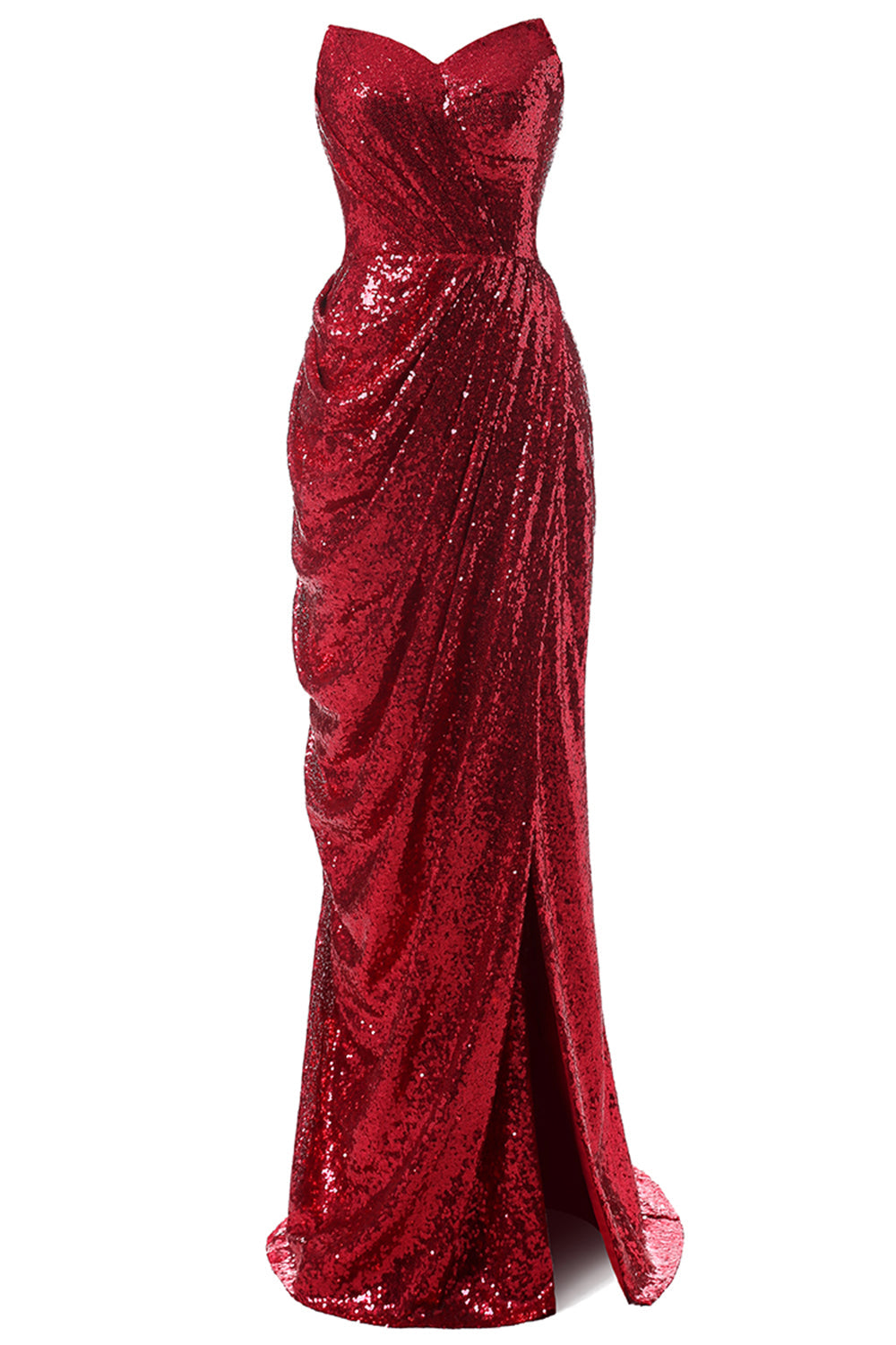 Red Mermaid Sequin Prom Dress - Fashionpara