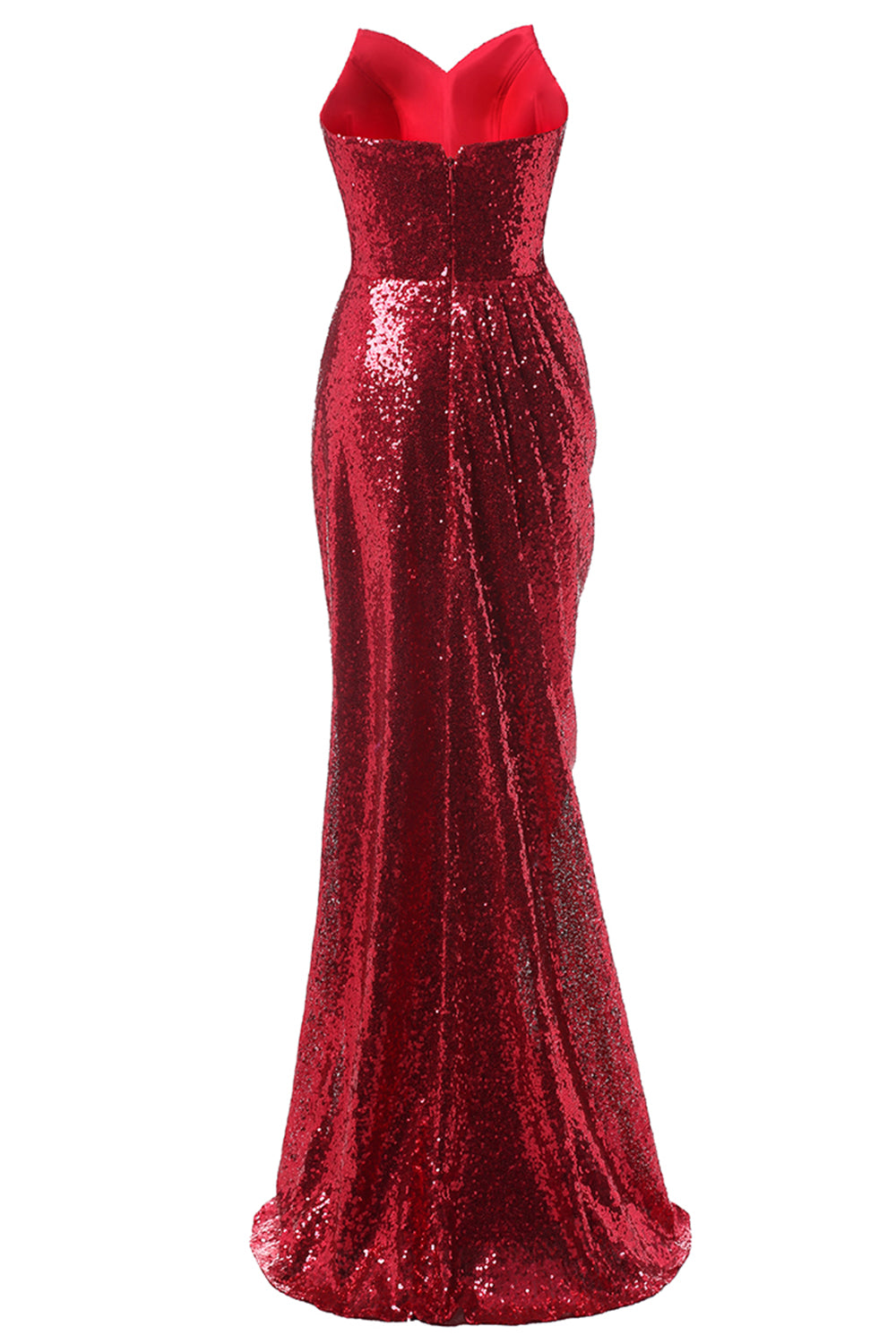 Red Mermaid Sequin Prom Dress - Fashionpara
