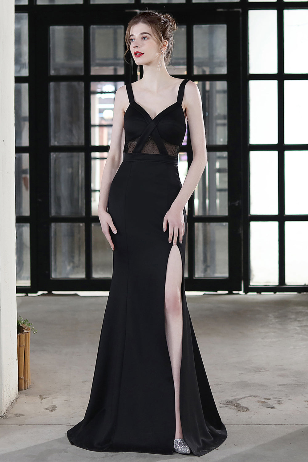 Black Mermaid Long Prom Formal Dress - Fashionpara