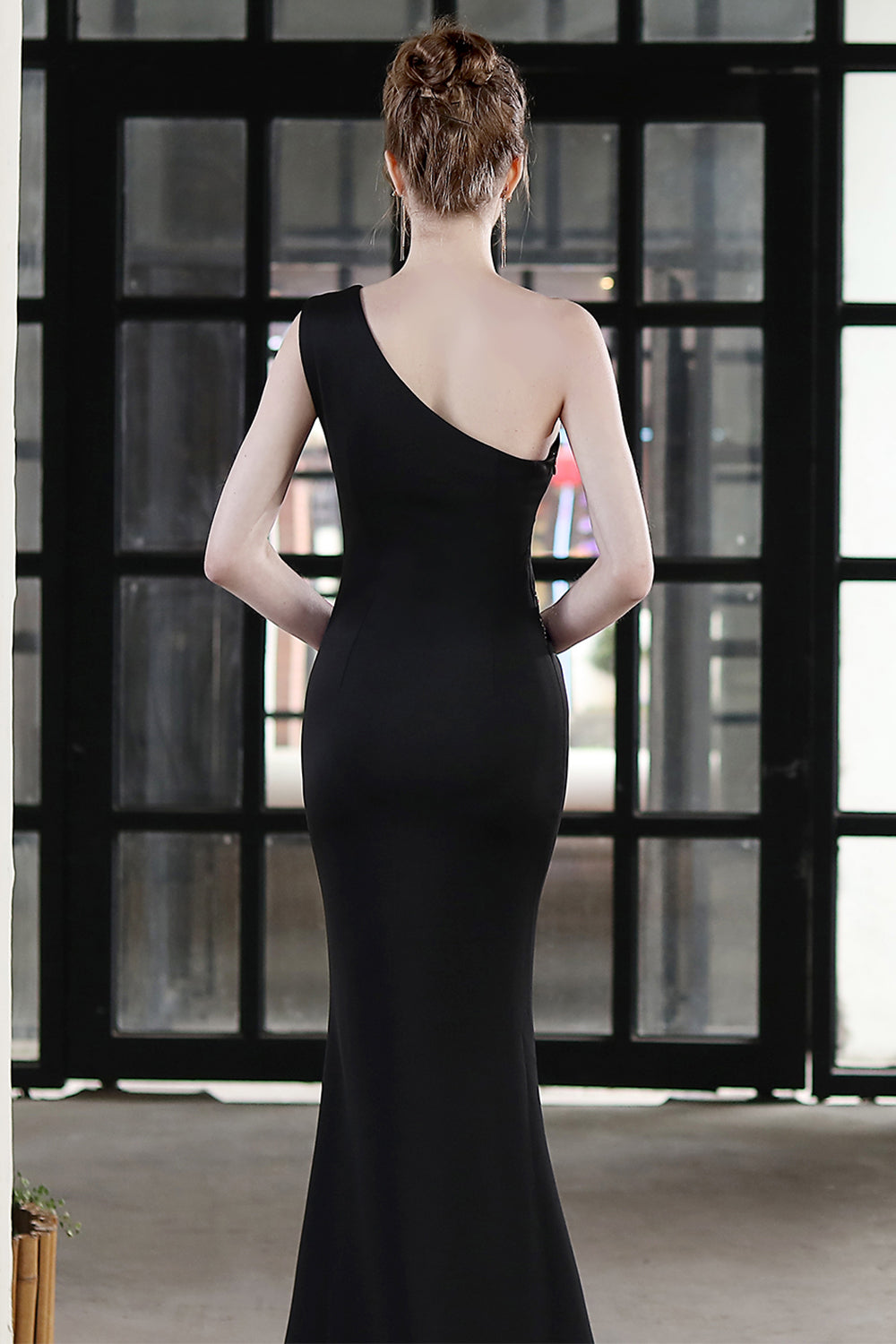 Black Mermaid Prom Dress with Beading - Fashionpara