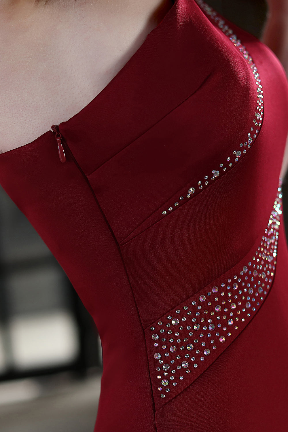 Black Mermaid Prom Dress with Beading - Fashionpara