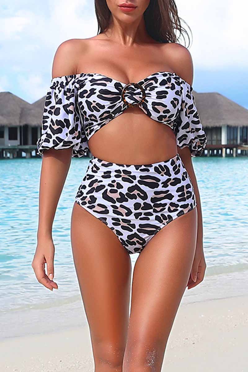 Florcoo Sexy Leopard Print Bikini Set