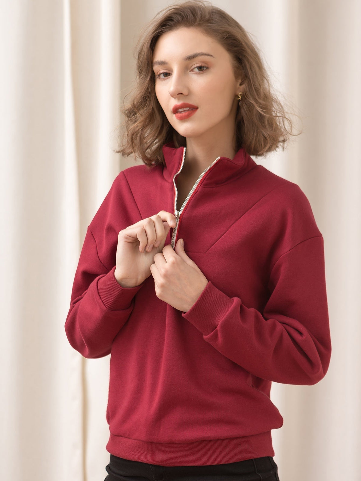 KittenAlarm - Zip neck sweatshirt