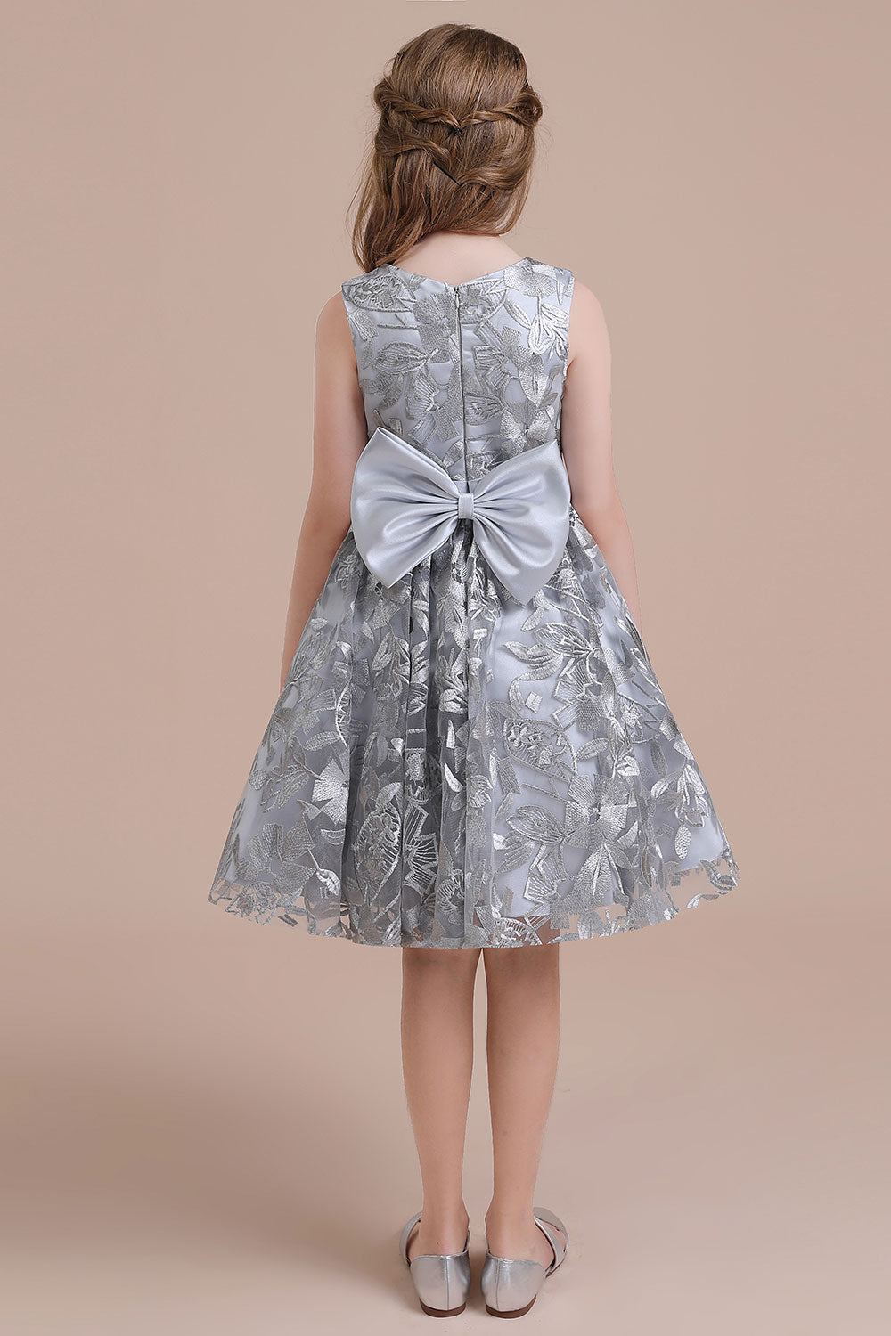 A-Line Chic Bow Tulle Flower Girl Dress - Fashionpara