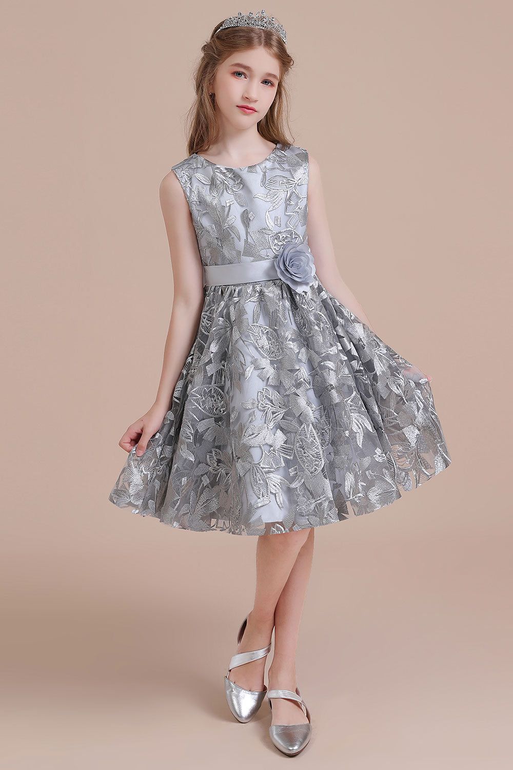 A-Line Chic Bow Tulle Flower Girl Dress - Fashionpara