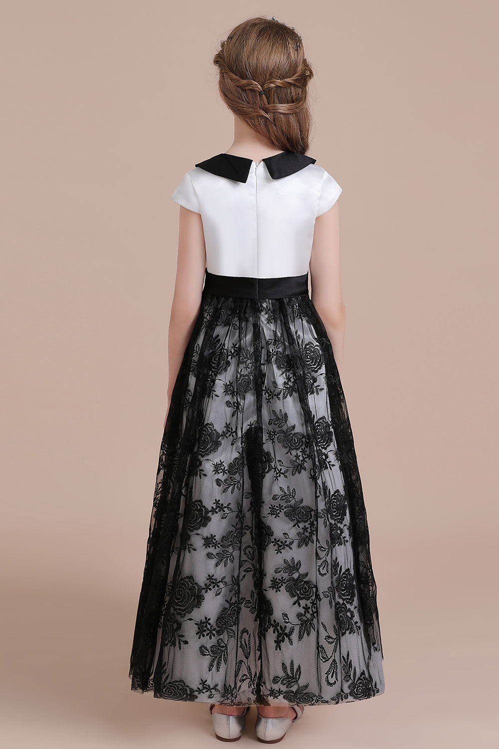 A-Line Cute Lace Cap Sleeve Flower Girl Dress On Sale - Fashionpara