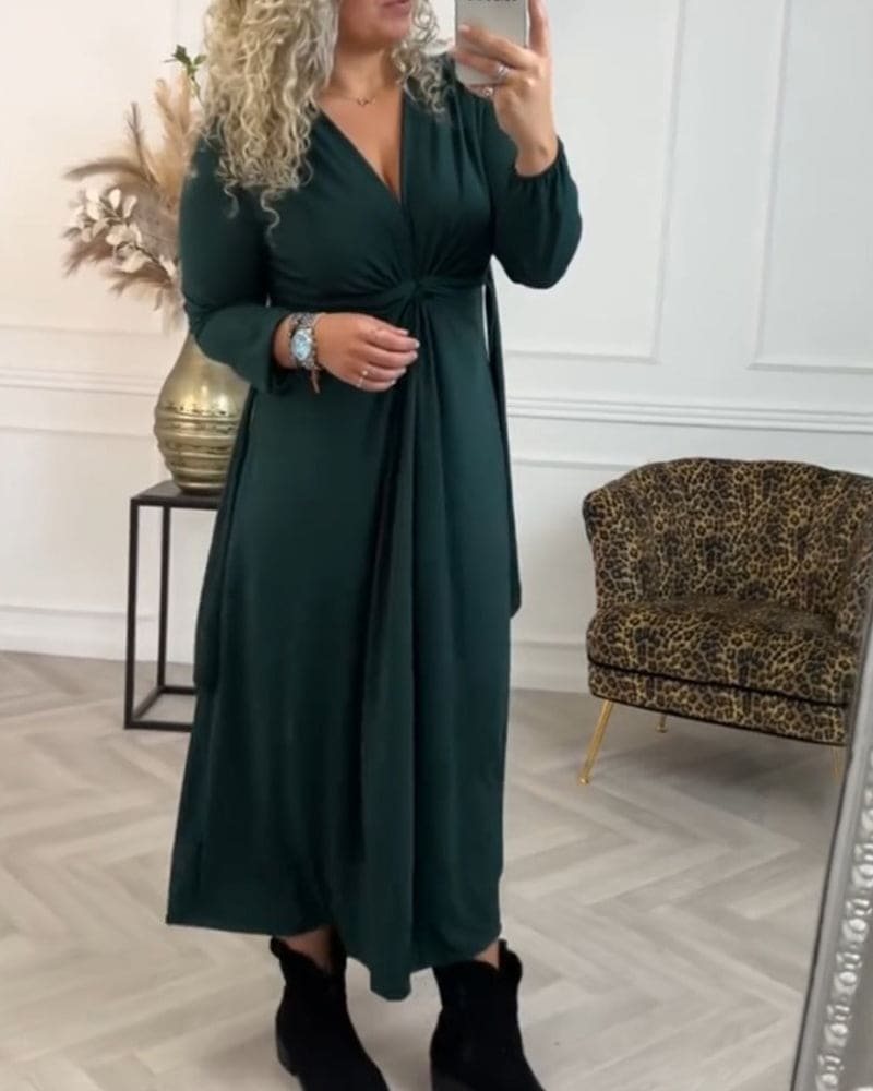 Lace Square Neck Corset Waist A-Line Midi Dress - View 3
