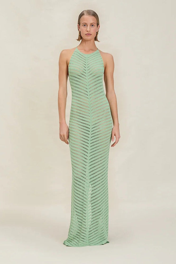 Knit Hollow Bodycon High Waist Boho Dress