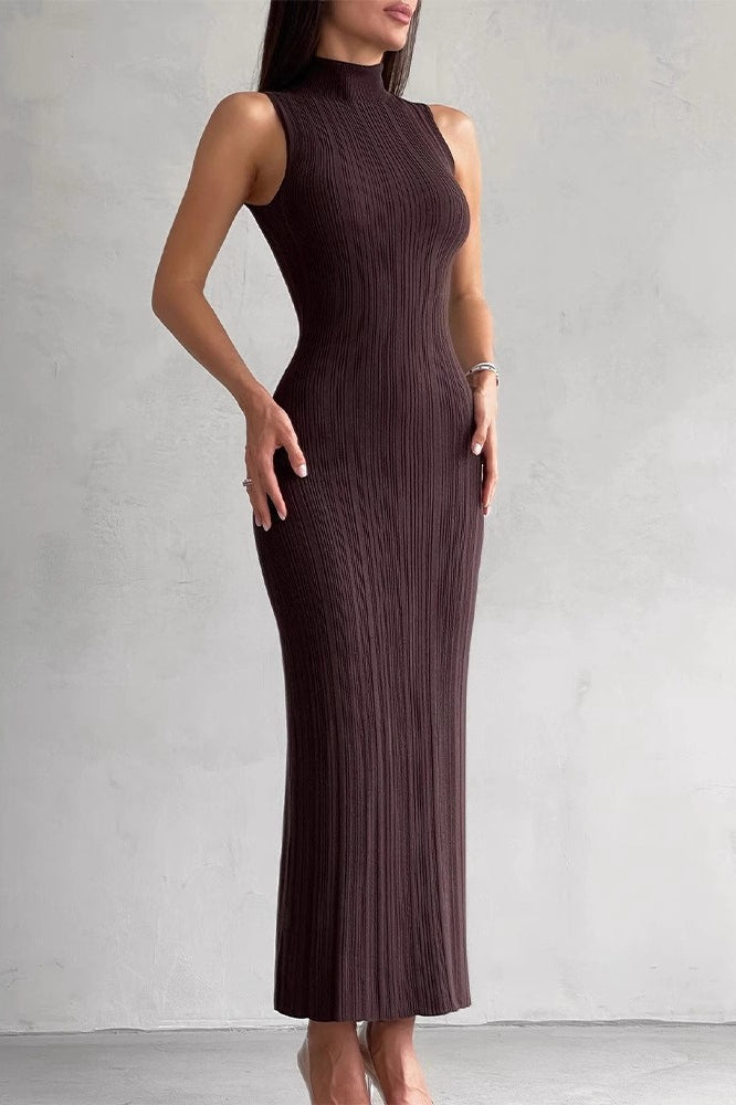 Fitted Elegant Knit Sweater Dress