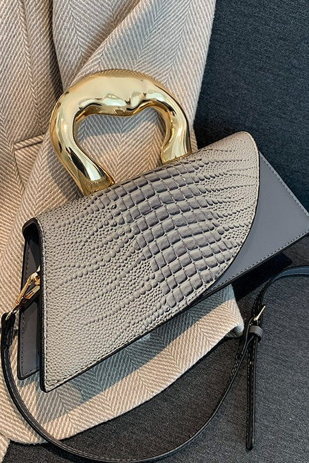 Crocodile Pattern PU Chic Tote Shoulder Crossbody Bag