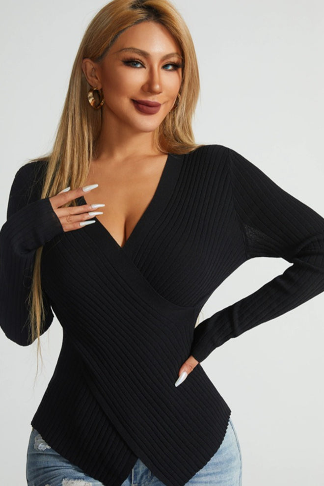 Fall/Winter Asymmetrical Knit Sweater