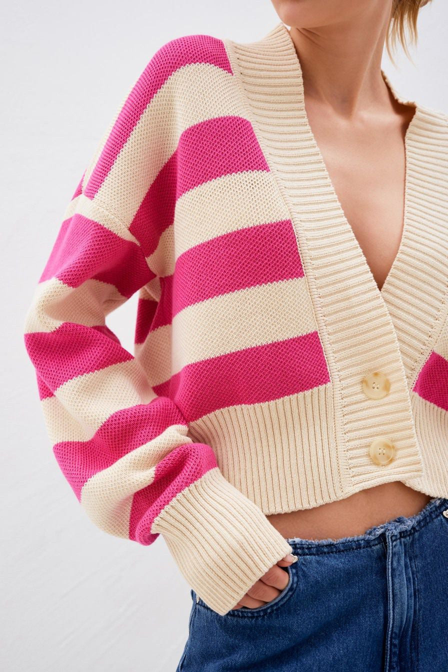 Color Block Knit Cardigan for Effortless Style and Comfort