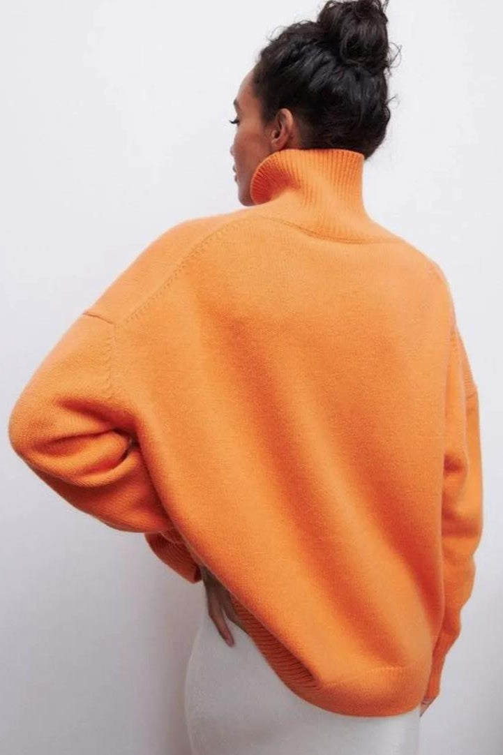 Loose Fit High Neck Sweater 13