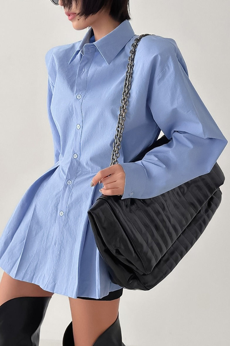 Elegant Cotton Lace Up Blouse