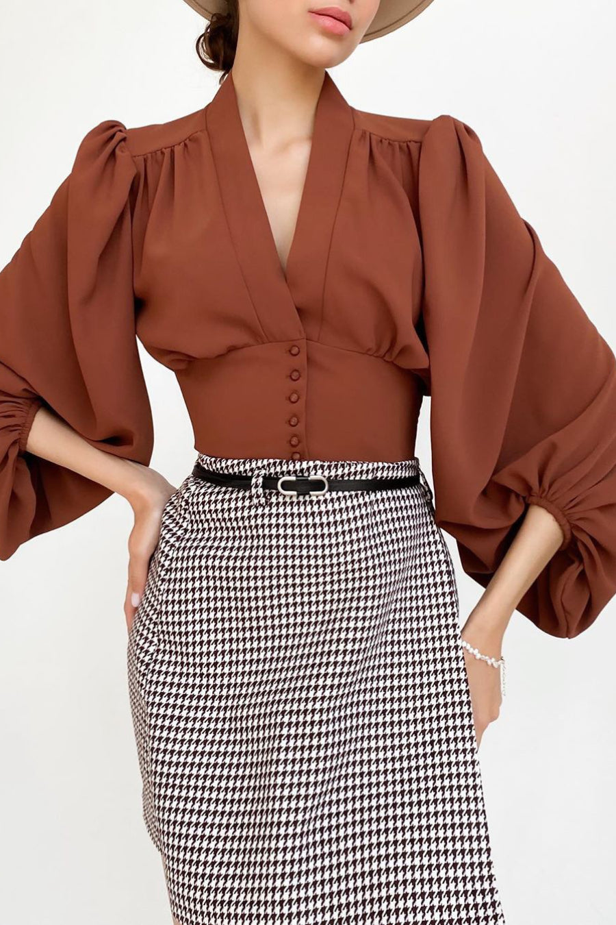 Victorian Tailored V Blouse