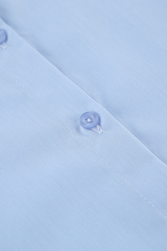 Elegant Simple Bell Sleeve Solid Blouse