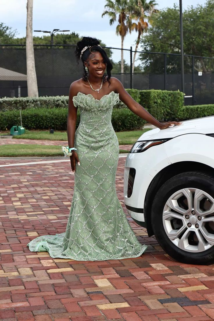 Sequin Mermaid Long Prom Party Dress Black Girl Graduation Dress - Fashionpara