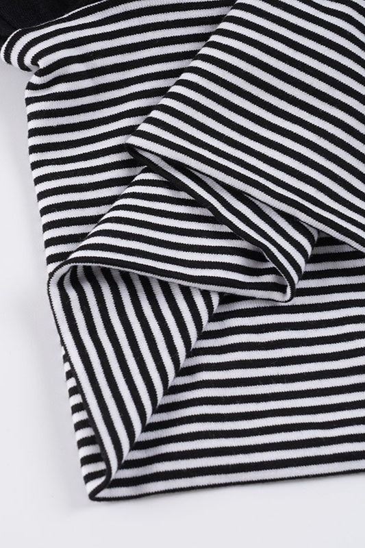 Striped Zip Hoodie And Shorts Set