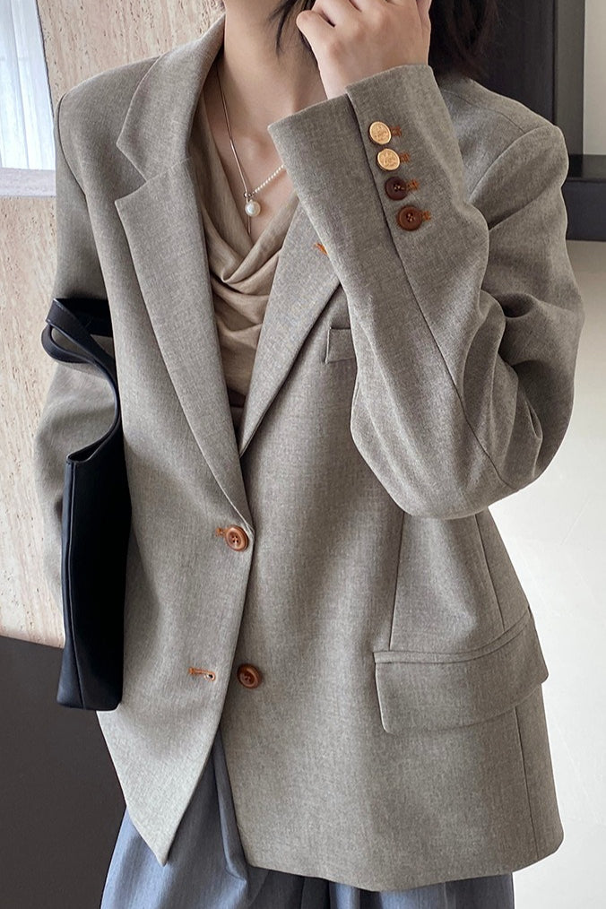 Oversized Speckled Lapel Blazer