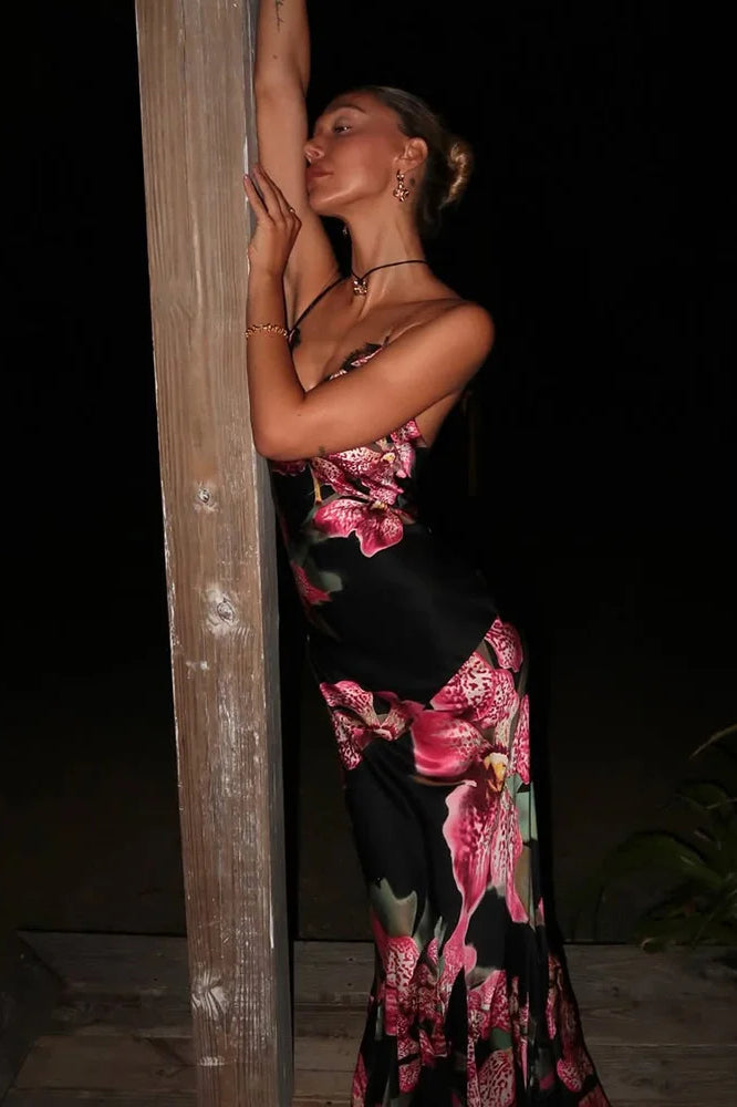 Summer Women's Floral V-Neck Maxi Dress