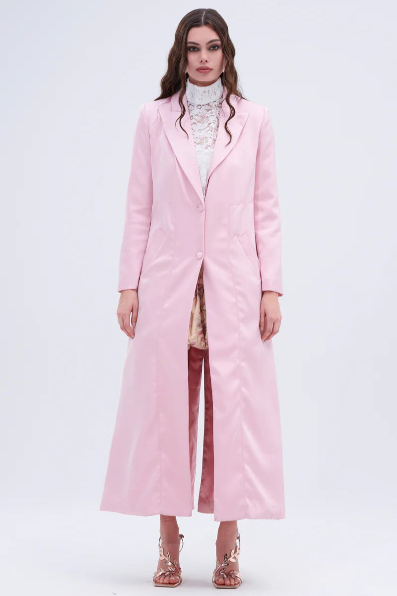 Elegant Knee-Length French Overcoat for Timeless Style