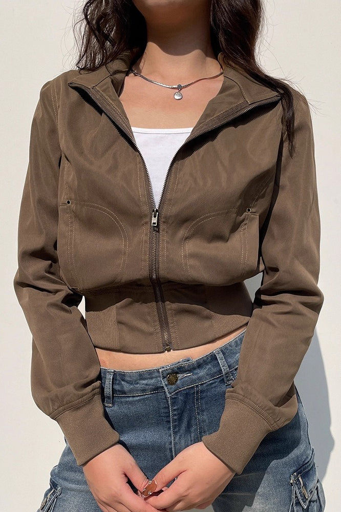 Windproof Turtleneck Baseball Jacket