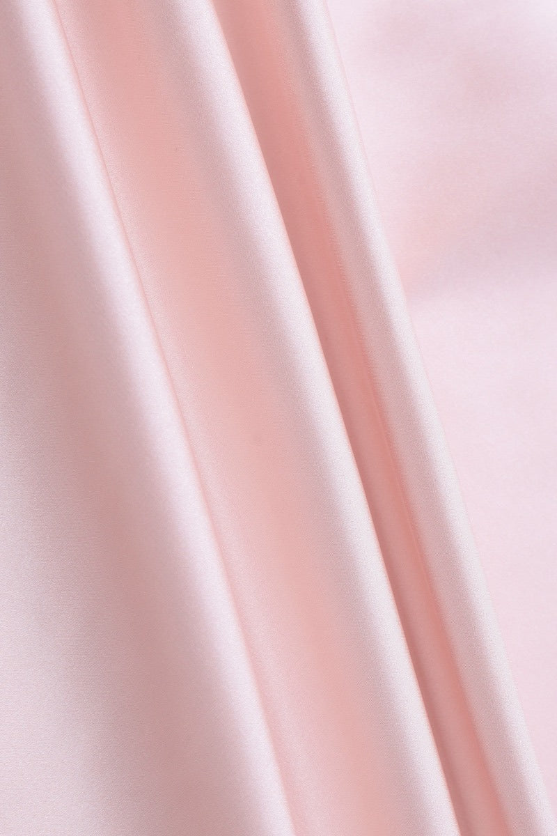 Satin V-Neck Tie Strap Slip Midi Dress
