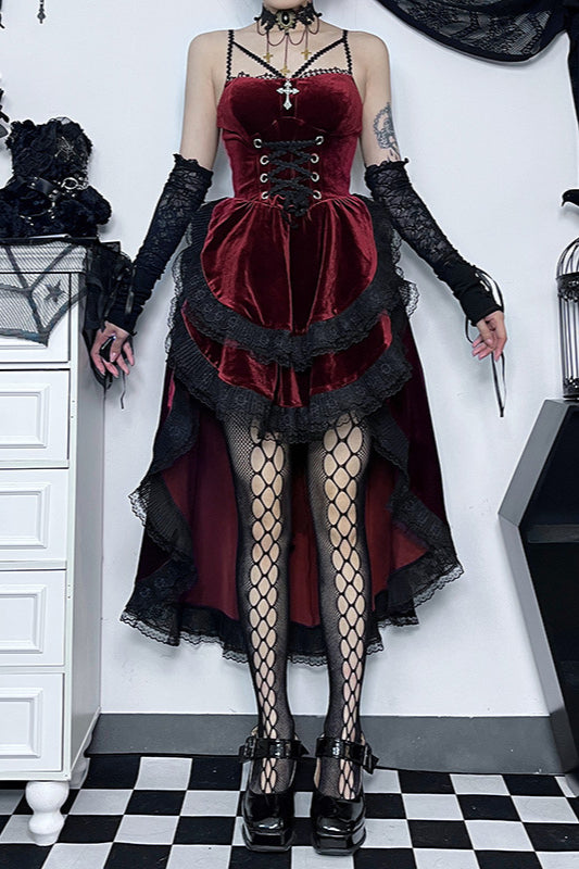 Fitted Train Gothic Dress
