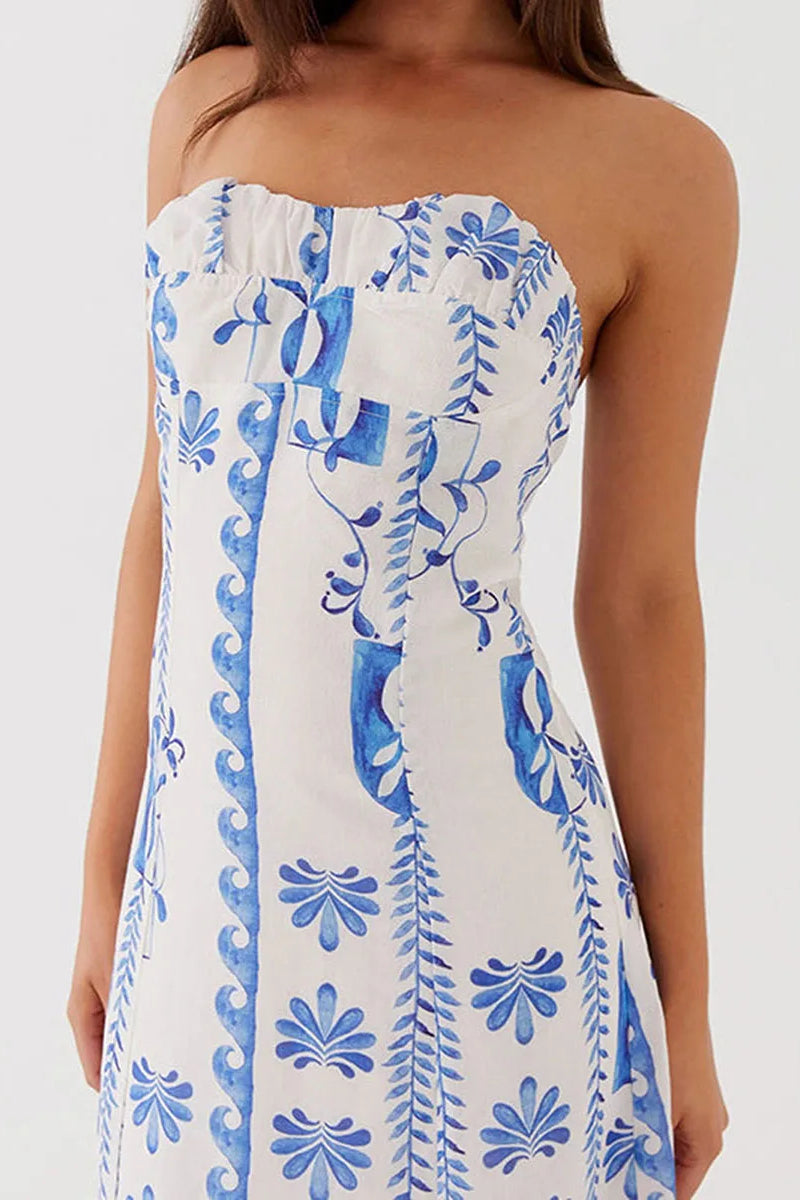 Off Shoulder A-line Maxi Floral Dress