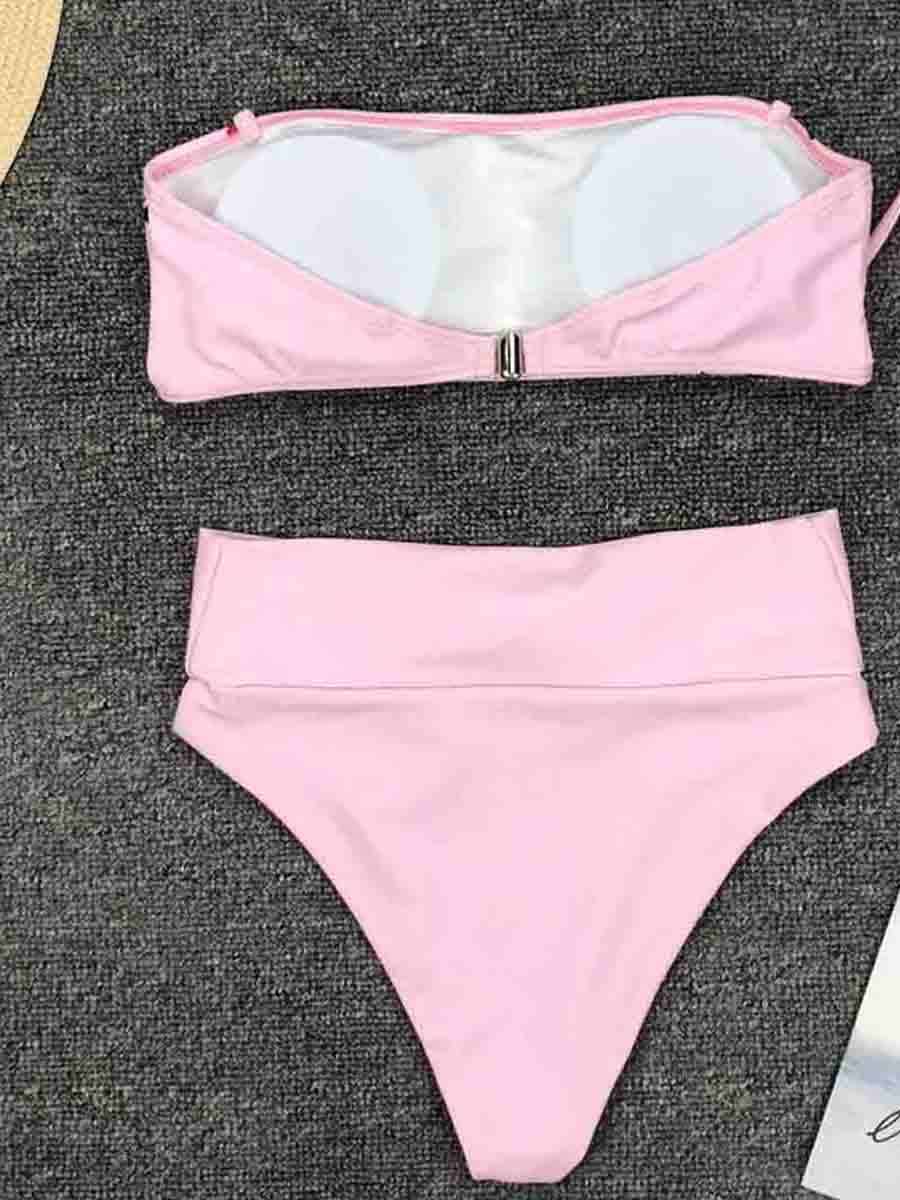 Little Red Heart Print Two pieces Swimsuit( 3 Colors) - Fashionpara