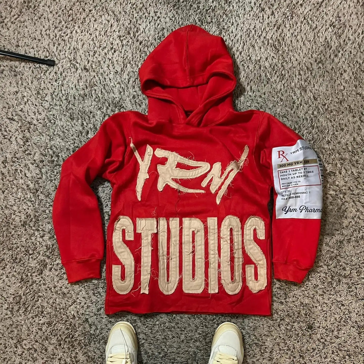 Geometric Print Pullover Hoodie