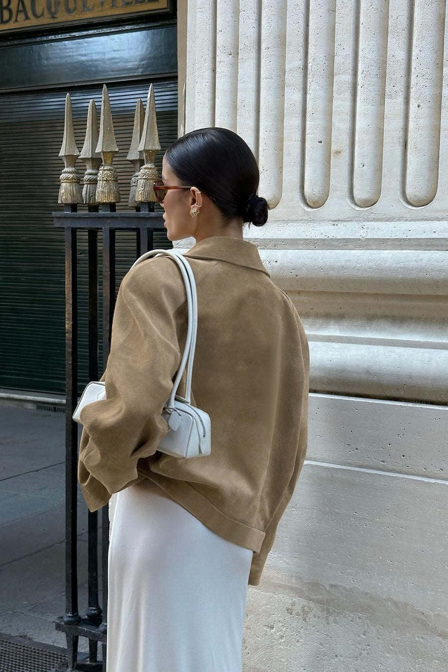 Vintage Suede Notch-Collar Coat for Timeless Style and Comfort