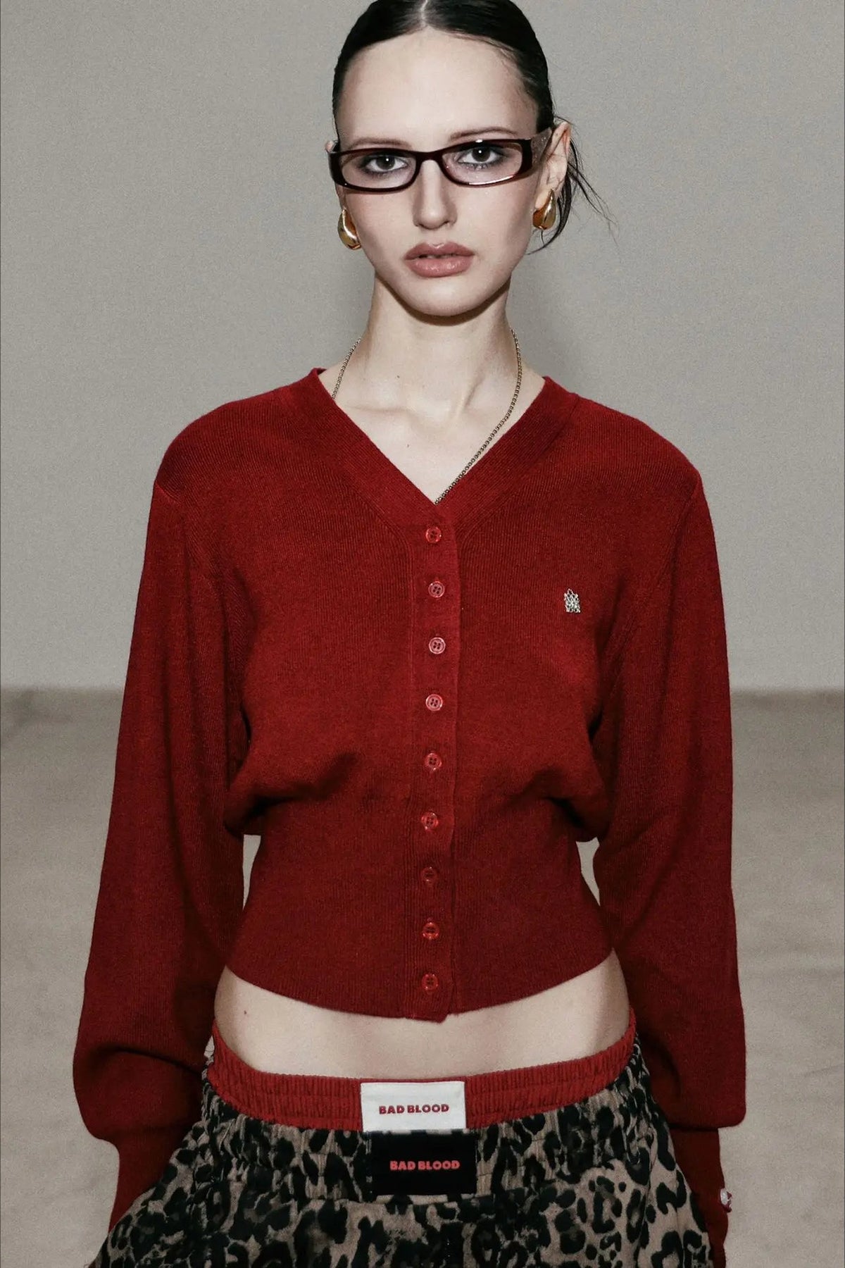 Vintage Embroidered Knit Cardigan
