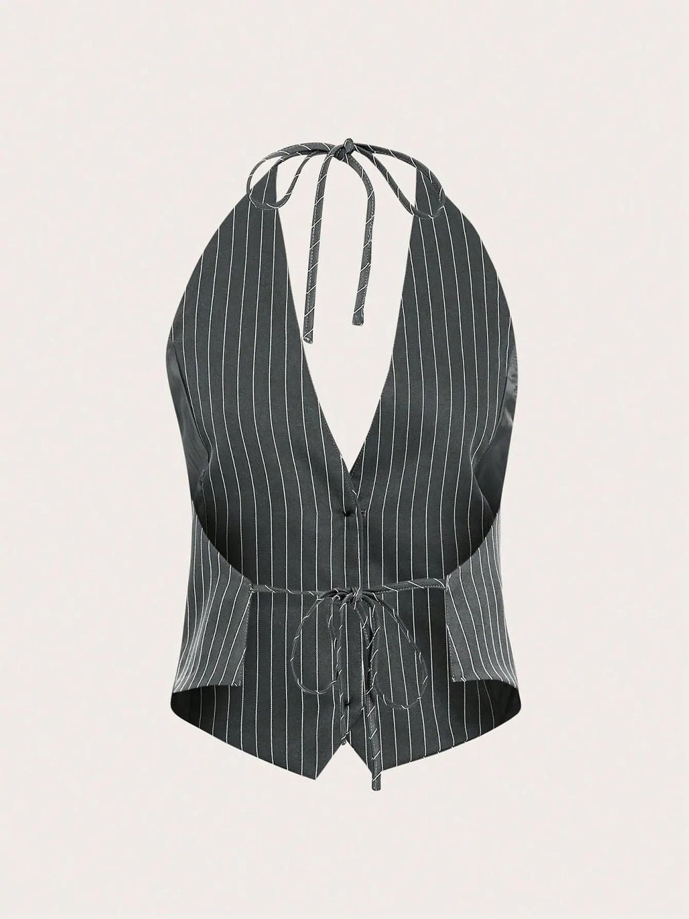 Backless Striped Top - Fashionpara