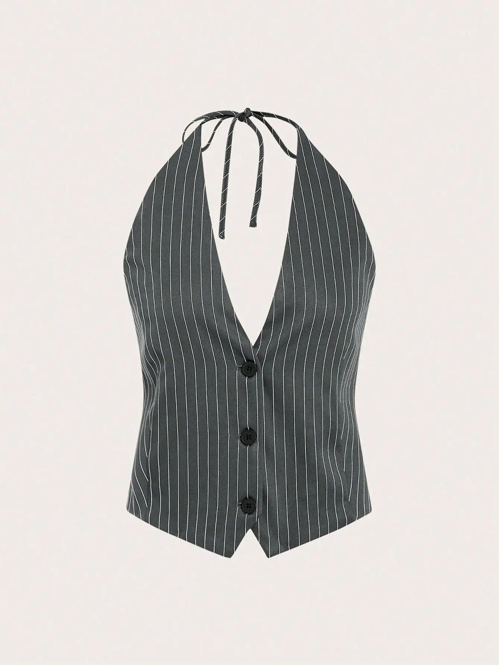 Backless Striped Top - Fashionpara