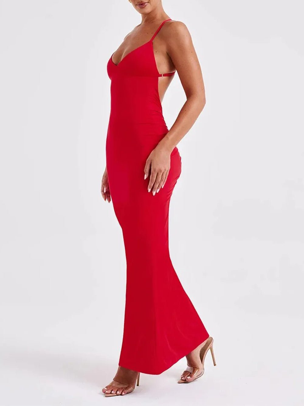 Backless Sleeveless Maxi - Fashionpara