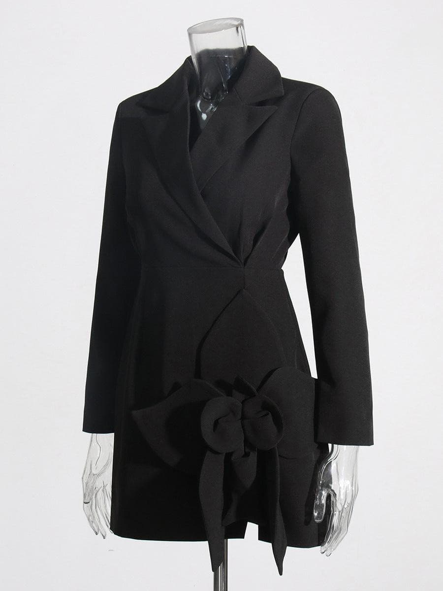 KittenAlarm - Abbie Solid Blazer Dress