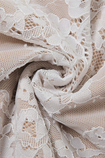 Fish Tail Square Neck Lace Dress - View 7