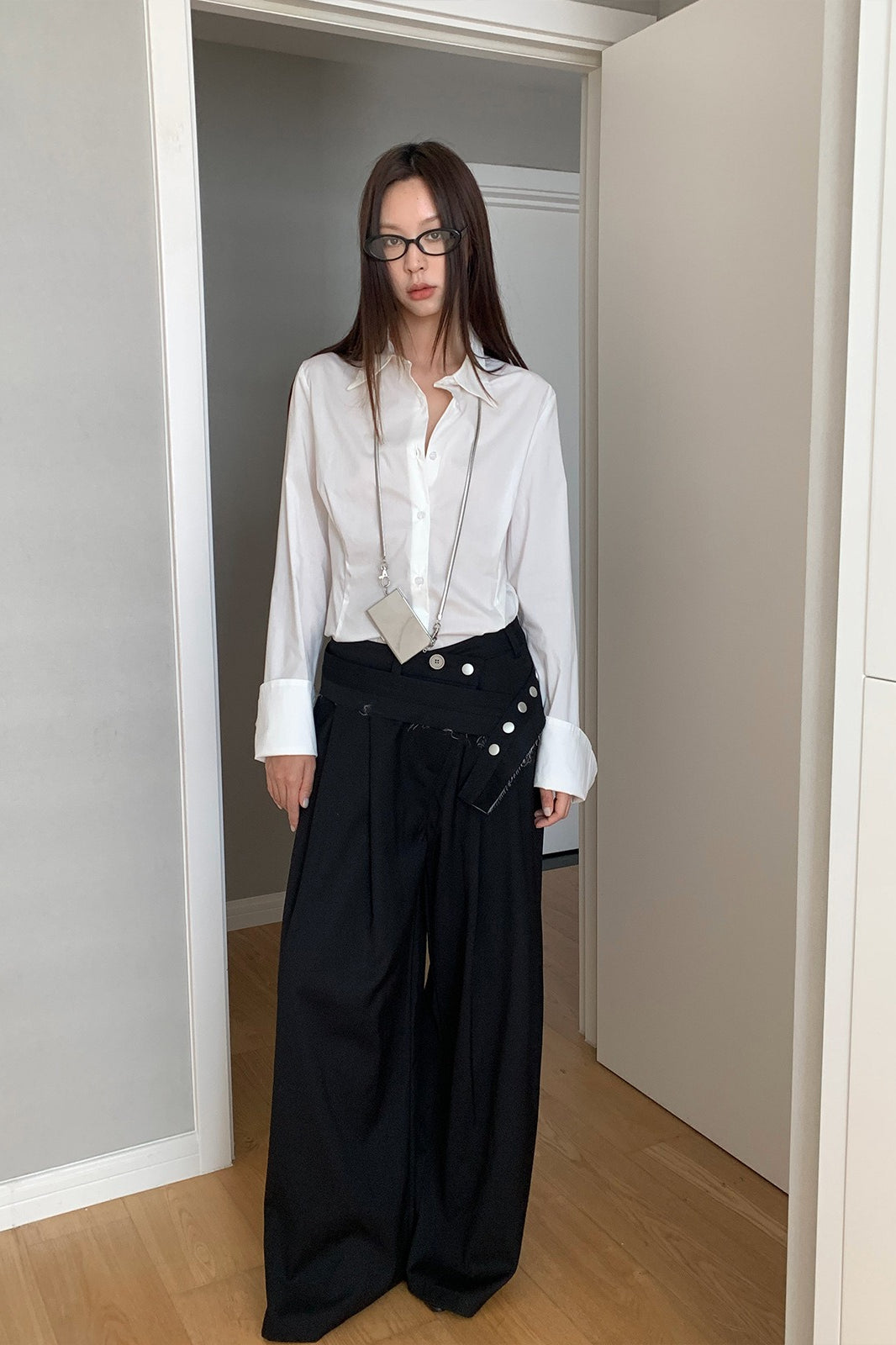 Vintage Wide-Leg Straight-Leg Pants