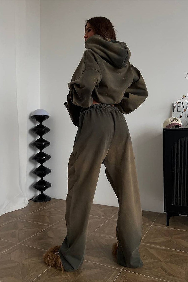 Streetwear Hoodie Two Piece Pants Set