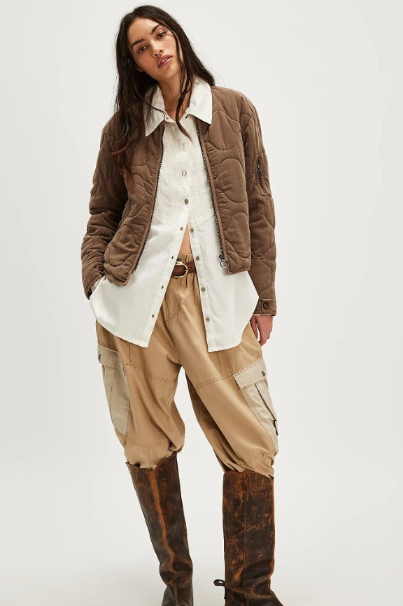 Vintage Urban Casual Quilted Stand-Collar Coat for Style