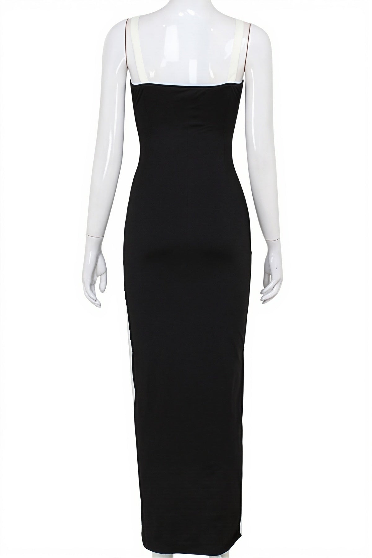 Deep V-Neck Satin-Trim Bow Bodycon Midi Dress