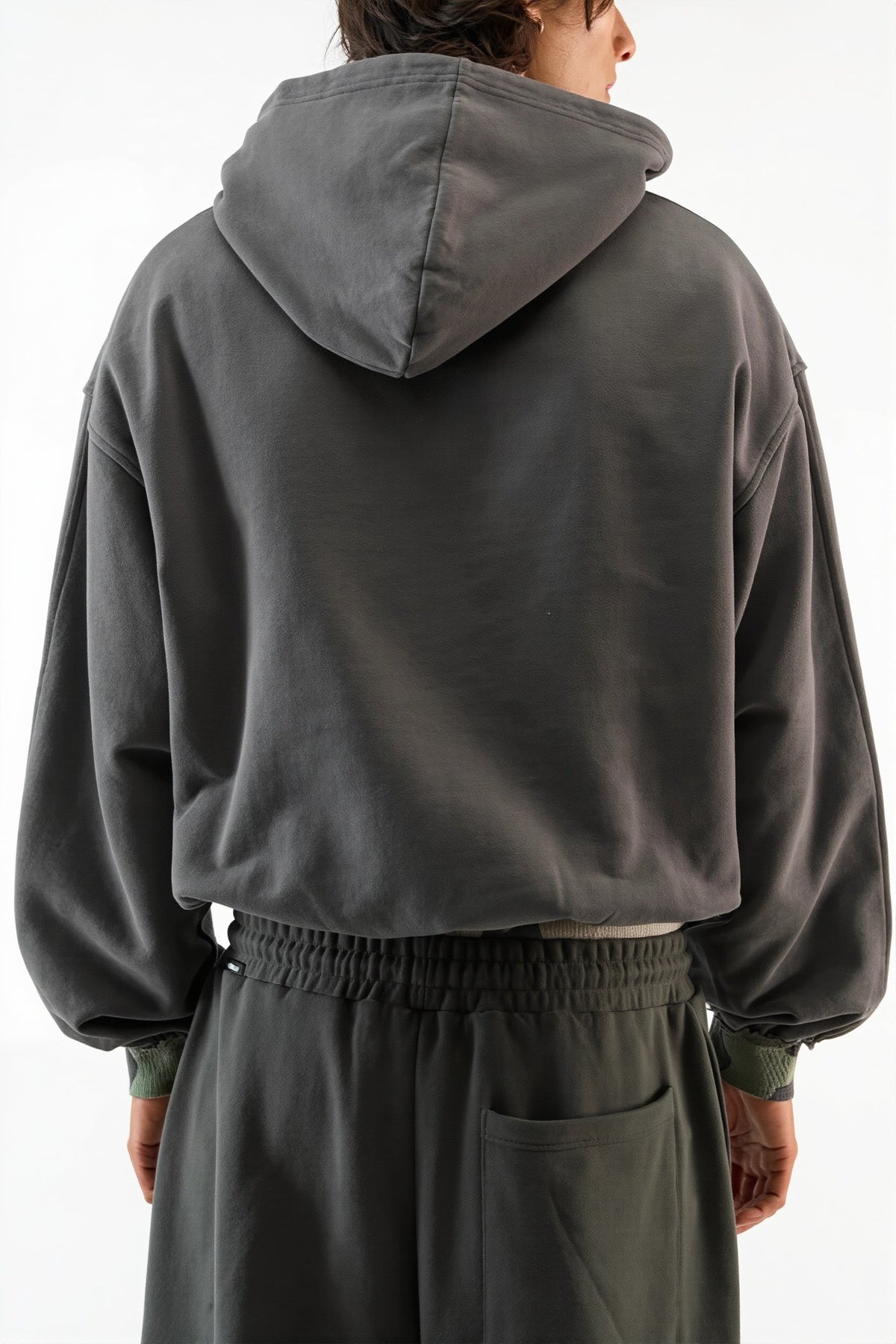 Camouflage Trim Cropped Hoodie 4