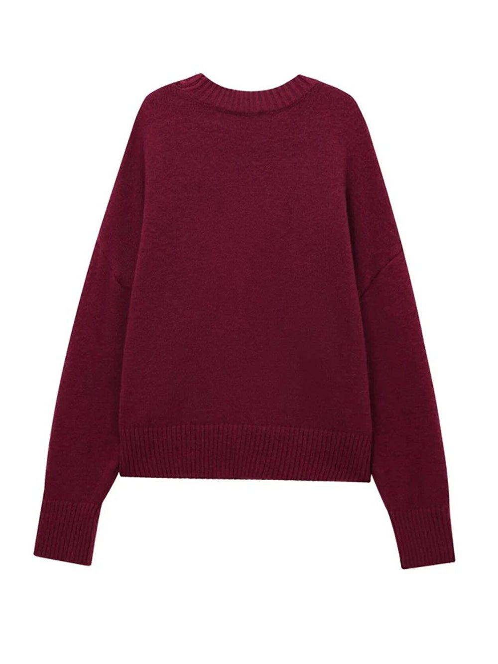 Oversized Knit Sweater - Fashionpara