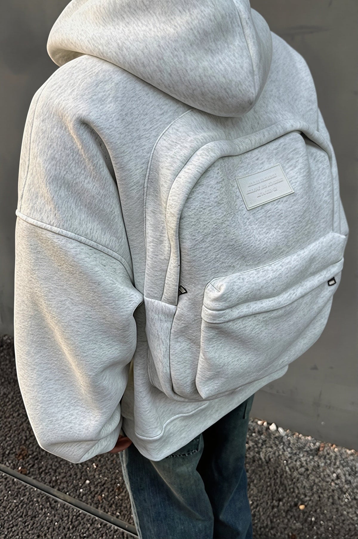 Backpack Pocket Oversized Zip Hoodie