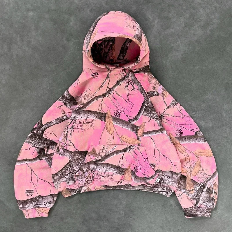 Retro Camouflage Zip Hoodie