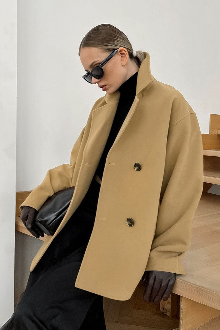 PrincessAce Vintage Wool Blend Midi Coat for Timeless Style