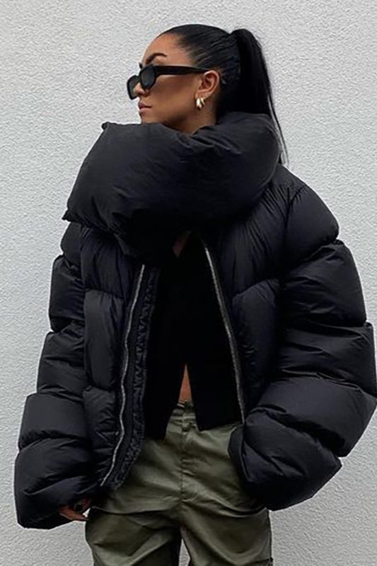 Thickened High Collar Puffer Coat - Fashionpara