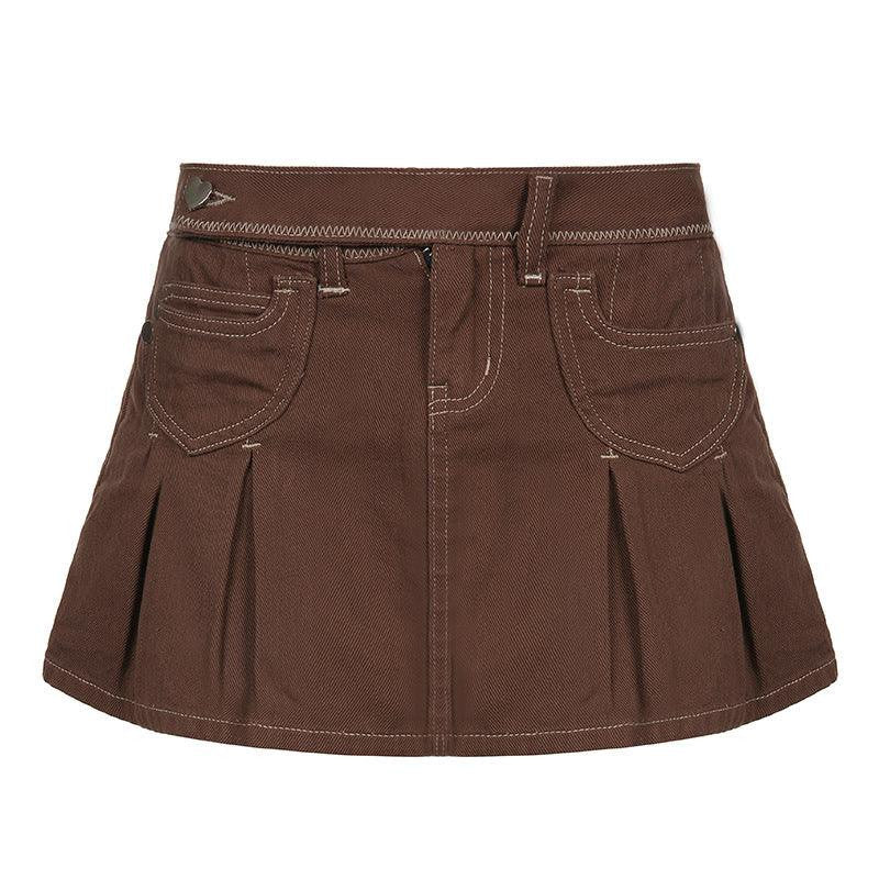 KittenAlarm - Aimee Mini Denim Skirt