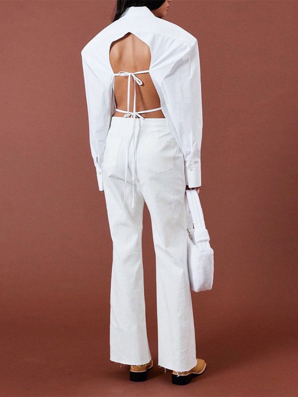 Hollow Out Backless - Fashionpara